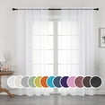 thumbnail image 1 of Juego de cortinas OWENIE, color blanco transparente, 213 cm de largo, 2 paneles para sala de estar/dormitorio, 1 of 5