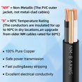 thumbnail image 4 of Cable de cobre NM-B XMK 6/2 de 15 m, 6 AWG, 2 conductores, para uso interior, 4 of 7