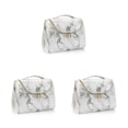 thumbnail image 3 of fastboy Large Capacity Cosmetic Storage Bag - Store All Makeup In One Place Choose Multiple Colors Marblingwhite silver 3Set, 3 of 6