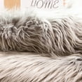 thumbnail image 3 of Super Area Rugs 6x9 Foot Soft Plush Faux Fake Sheepskin Fur Shag Rug, Gray, 3 of 8