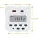 thumbnail image 3 of CN101A DC 12V Temporizador LCD digital Pantalla LCD programable Fuente de alimentación LCD digital Control de relé temporizador semanal con cubierta impermeable Blanco, 3 of 5
