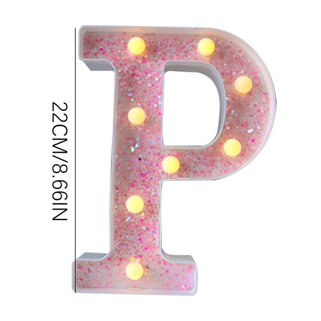 JilgTeok 1 Packs Colorful Light Up Letters LED Letter Lights for Proposal Statement Birthday Party Wedding Home Bar Decoration Scene Decorative Light Clearance