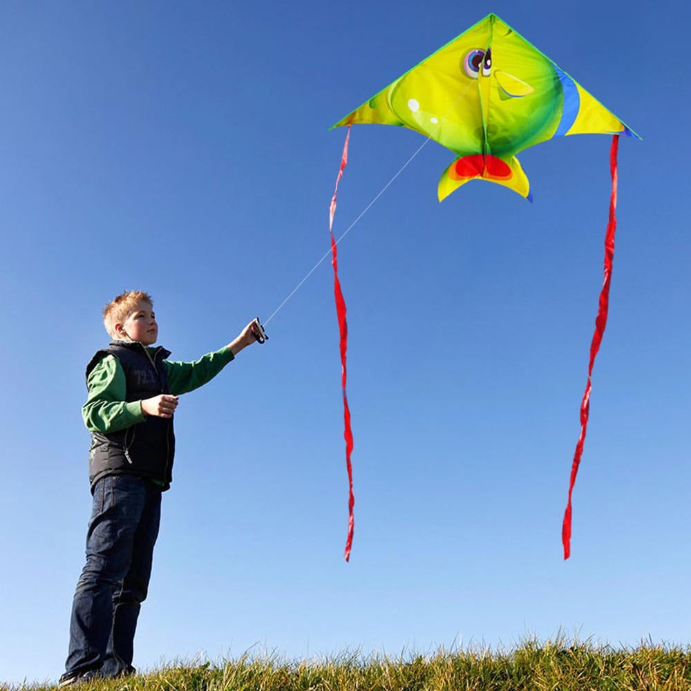 Suodoka 3-Piece Delta Kite Set – Tropical Fish & Octopus Kites, Lightweight, Vibrant Colors, Easy Setup for All Ages