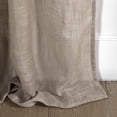 thumbnail image 4 of Set of 2 Piece Linen Textured Semi-Sheer Rod Pocket Window Curtain Panels (84" Long, Taupe), 4 of 4