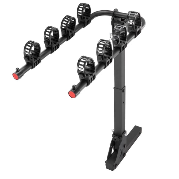 4-Bike Hitch Rack for 2-Inch Receiver, 150 LB Capacity Tilting Folding Carrier with Anti-Wobble Lock for SUV, Truck, Car, RV