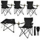 thumbnail image 1 of 4 Sillas Playera Plegable para Camping Jardin con Mesa negro, 1 of 6