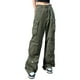 thumbnail image 1 of Pantalones cargo anchos para mujer: estilo urbano, cordón en la parte inferior, diseño con múltiples bolsillos, ajuste holgado, tallas S-XXXL., 1 of 8