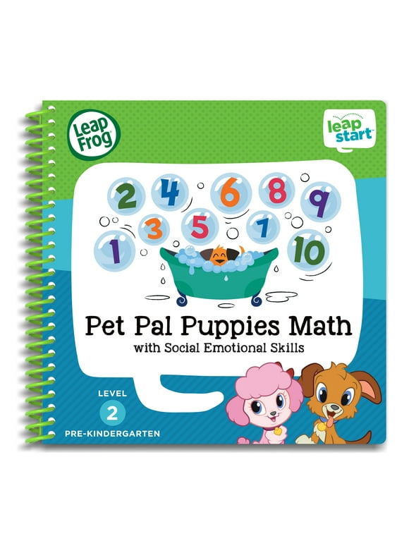 LeapFrog LeapStart Pet Pal Puppies Math Pre-Kindergarten Activity Book