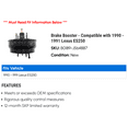 thumbnail image 2 of Brake Booster - Compatible with 1990 - 1991 ES250, 2 of 2