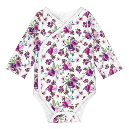 

Matuu Rose Flowers for Baby Long-Sleeve Bodysuit Soft Cotton Comfortable and Breathable Perfect for Newborns and Infants