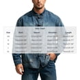 thumbnail image 3 of uublik Denim Jacket Men Blue Casual Long Sleeve Button Down Denim Jacket Fall Coat, 3 of 7
