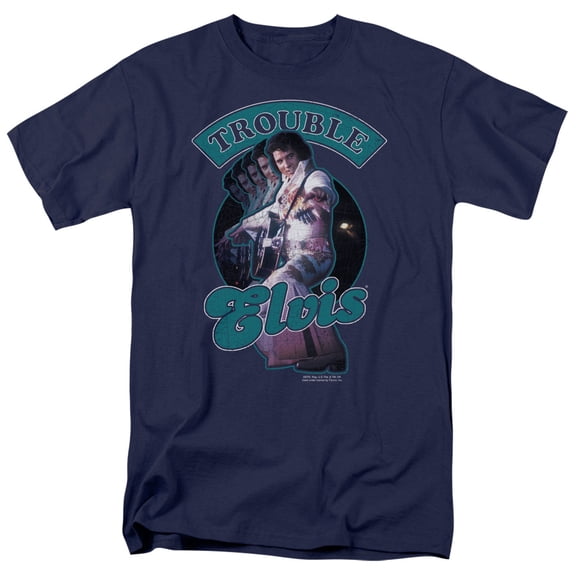 Elvis Presley Total Trouble 18/1 T-Shirt Navy