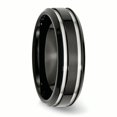 thumbnail image 4 of Bague Rainurée et Polie de 7 Mm en Acier Inoxydable Noir 10 Dimensions, 4 of 6