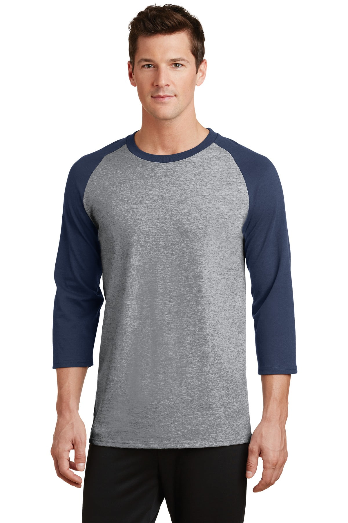Mens Raglan T Shirts Baseball Tee 3/4 Sleeve Casual Active Plain Solid Sports 