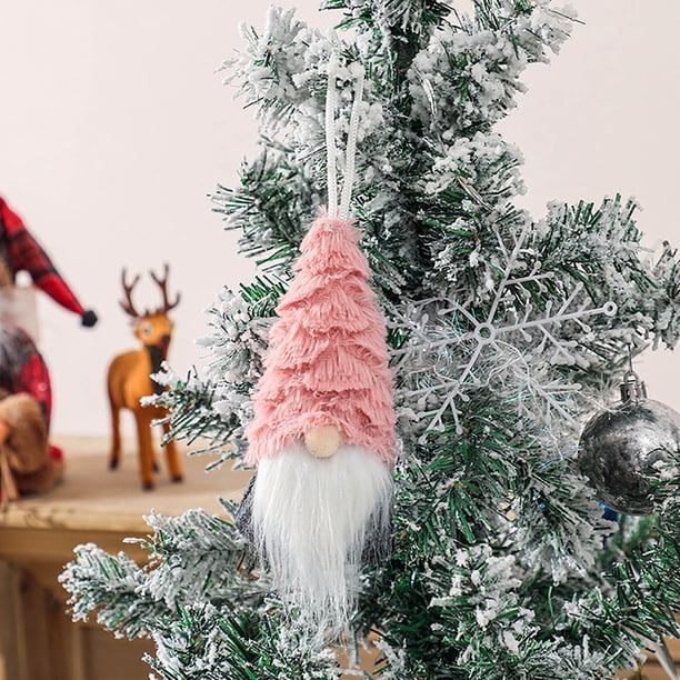Teissuly Christmas Hanging Wood Ornaments, Hollow Wood Carving Gift Labels, Christmas Pendants, Wooden Christmas Ornaments, Faceless Elderly Ornaments Teissuly WER202311214846
