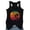 Black, variant on Bibifish Women's Summer Beach Casual T-Shirt Loose Racerback Tank Top Lightweight Tropical Beach Print Holiday Tank Tees