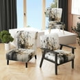 thumbnail image 1 of Designart "composition Florale Bohème Terrestre I" Chaise d'Appoint Bohème Grise Rembourrée - Fauteuil Moderne pour Chambre, 1 of 7