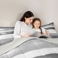 thumbnail image 5 of Castle Fairy Stripes Girl Full Size Comforter Sets,Vintage Minimalist Lines Bedding Sets, 5 of 8