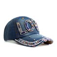 thumbnail image 2 of Gorra de béisbol de mezclilla lisa con bordado LOVE, 2 of 4