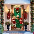 thumbnail image 5 of Christmas Door Curtain - 72.83x35.43in Fabric Hanging Decoration with Elf & Photo Themes, Perfect for Outdoor/Indoor Christmas Day Parties & Background Decor, 185x90cm, A, 5 of 7