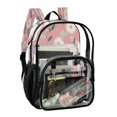 thumbnail image 2 of PVC Transparent Backpacks Clear Backpack for Travel and Outings Cute White Daisies Pattern, 2 of 7