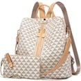 thumbnail image 1 of Makes Mochila Monedero para Mujer Bolso de Viaje de Cuero PU Bolso de diseño Convertible con Monedero 2 Piezas, 1 of 5