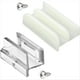 thumbnail image 1 of Paquete Combinado Guías Inferiores para Puertas Ducha Corredizas M6219 2 Tamaños (Rieles para Puertas Ducha Vidrio). Compatible con Vidrios de 1/2 Pulgadas y 3/8 Pulgadas Grosor, 1 of 7