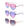 thumbnail image 4 of Gafas de sol para niños, gafas de sol de fiesta, portátiles, recuerdos de fiesta, gafas de moda con forma de corazón para mochileros, viajes, playa, champán azul violeta, 4 of 8