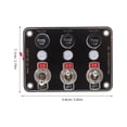 thumbnail image 2 of WEUVEB Rectangular Aux Switch Panel with Led Lighted Toggle Function for Vehicle Installation 1Pcs 9.80X7.10X6.00CM, 2 of 7