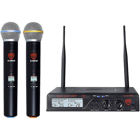 Nady U-2100 HT - Dual 100 Channel UHF Handheld Wireless Microphone System Band A and