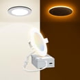 thumbnail image 1 of Czcpp-4 Pouces 5CCT Lumières de Pot Encastrées LED avec Veilleuse, 2700K/3000K/3500K/4000K/5000K Éclairage Encastré Dimmable IC avec Boîte de Jonction Lot de 1 9W 750LM, 1 of 4