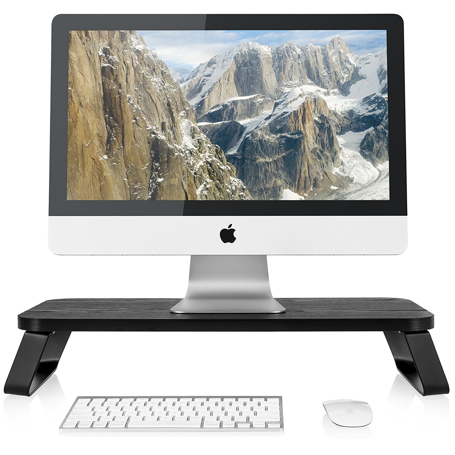 Fitueyes Computer Monitor Riser Stand desktop stand with keybroad