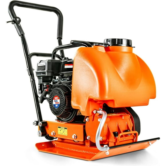SuperHandy Steel Tamper Machine, Power Plate Compactor, 7HP, 4200lbs Impact, 5500VPM, 20 x 15 in Base with Integrated Water Storage
