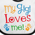thumbnail image 4 of Inktastic My Gigi Loves Me Grandchild Boys or Girls Baby Bib, 4 of 4