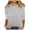 womens summer tops-Silver, variant on Brilliant Summer Tops for Women Plus Size Fashion Women's Pullover Shirt with Sequins and Casual Round Neck 3/4 Sleeve Silver S