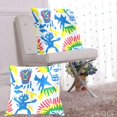 thumbnail image 6 of Colorful Minions 16x16in 2-Piece Cotton Fleece Throw Pillow Covers, Shrink Resistant, Hidden Zip, 6 of 6