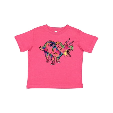 

Inktastic Roaring Triceratops Rainbow Graffiti Gift Toddler Boy or Toddler Girl T-Shirt