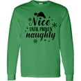 thumbnail image 3 of Inktastic Christmas Nice Until Proven Naughty Long Sleeve T-Shirt, 3 of 5