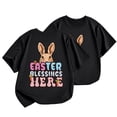 thumbnail image 2 of Icvfdpl Chemises pour Adolescentes, T-Shirt à Manches Courtes de Printemps Imprimé Lapin de Pâques Col Rond Vêtements Doux pour la Peau Vacances 8-9 Ans, 2 of 4