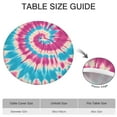 thumbnail image 6 of Colorful Tie Dye Mandala Pattern Round Fitted Tablecloth with Elastic Edge,Dining Table Cover Waterproof,Outdoor Round Tablecloth for Camping,Dining,Indoor and Outdoor, 6 of 7