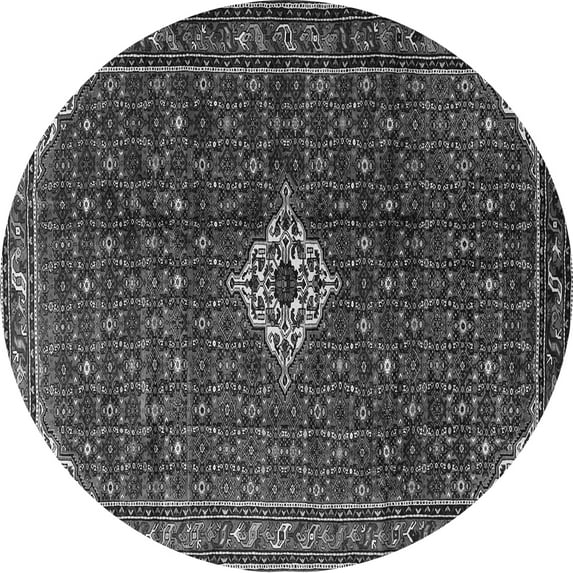 Ahgly Company Indoor Round Persian Gray Traditional Area Rugs, 5' Round