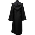 thumbnail image 3 of Hooded Robe Cloak - Medieval Renaissance Wizard Monk Priest Costume, Dark Gothic Knight Cape for Halloween Cosplay, 3 of 7