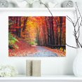 thumbnail image 2 of Designart Road in Beautiful Autumn Forest Canvas Wall Art, 2 of 4