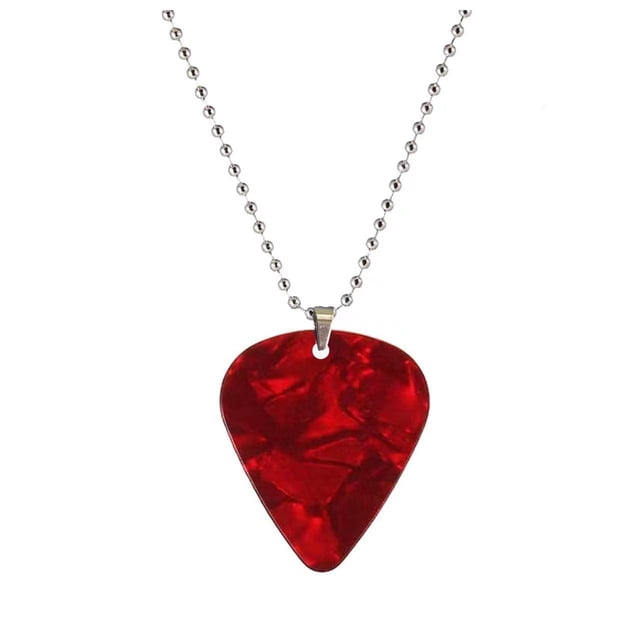 Collar para hombres y niños Brillar colgante de guitarra Rock tamaño del colgante 1'*1.2' Longitud de la cadena 24'