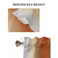thumbnail image 6 of Burnt Orange Grey Ombre Bathroom Window Curtain, Farmhouse Gradient Minimalist Light Filtering Coffee Kitchen Curtains, Bedroom Living Room Curtains 2 Panel 84"x54", 6 of 6