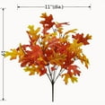 thumbnail image 3 of Mainstays Indoor Artificial Foliage Bush, Oak Leaves, Orange Color, Assembled Height 19", 3 of 5