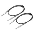 thumbnail image 1 of Uxcell Guitar Instrument Cable Straight to Straight Black White 3 Feet, 1/4 inch 2 pack, 1 of 6