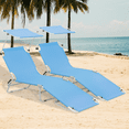 thumbnail image 4 of Magshion Folding Beach Chairs Set of 2, Portable Camping Seats with Adjustable Canopy Shade, for Outdoor Patio Lawn, Sky Blue, 4 of 12