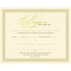 Baptism Certificate (Pk of 6) - Parchment, Gold Foil Embossed