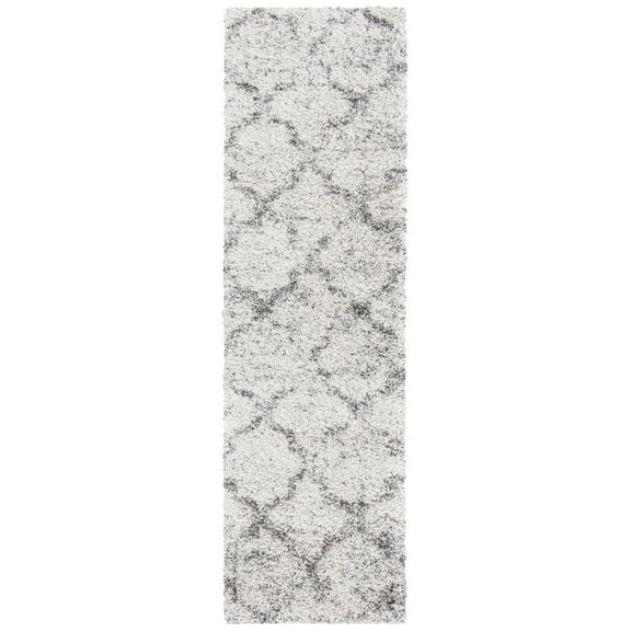 SAFAVIEH Daley Geometric Plush Shag Area Rug, Beige/Ivory, 8' x 8' Square